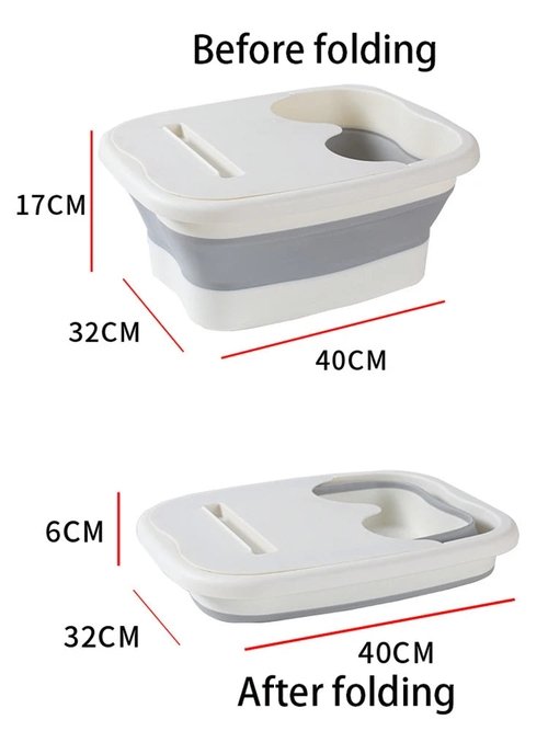 Foldable Footbath Massage Bucket Soaking Bucket Folding Basin Spa Foot